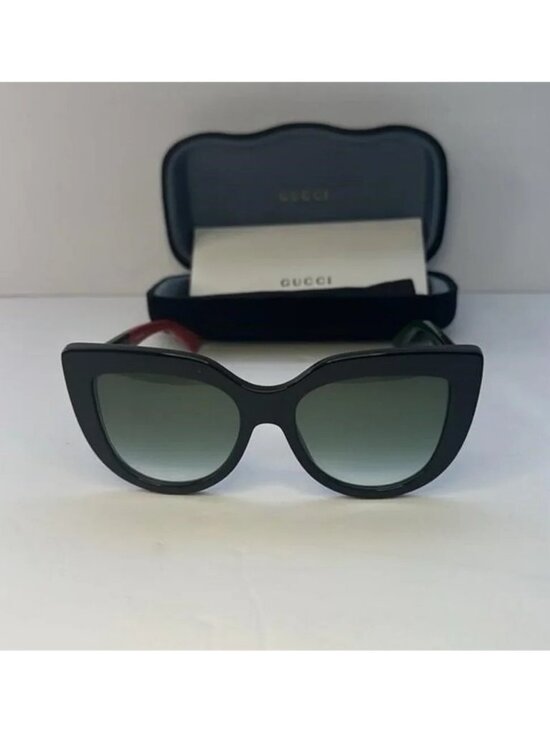 BRAND NEW GUCCI GG0163SN 003 Black Grey Women Sunglasses main image 3